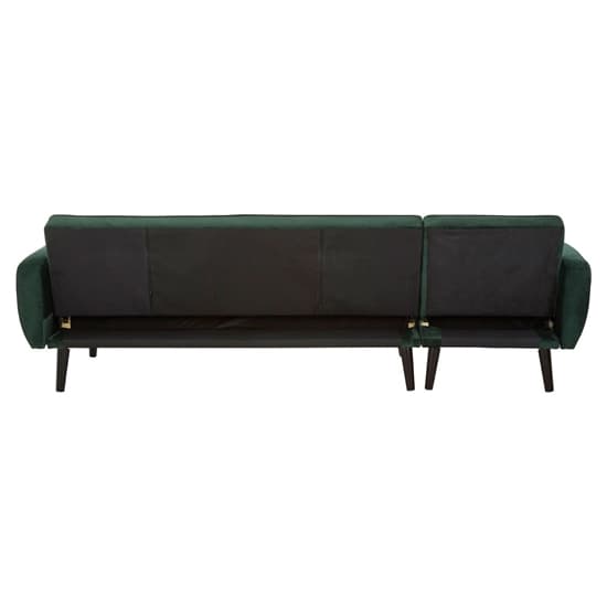 Porrima Upholstered Velvet 3 Seater Sofabed In Dark Green