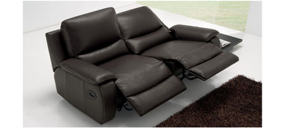 Brown Semi-Aniline Leather Electric Recliner Sofa Set - 3 + 2 Seating with 10-Year Frame Warranty and Multiple Color Options