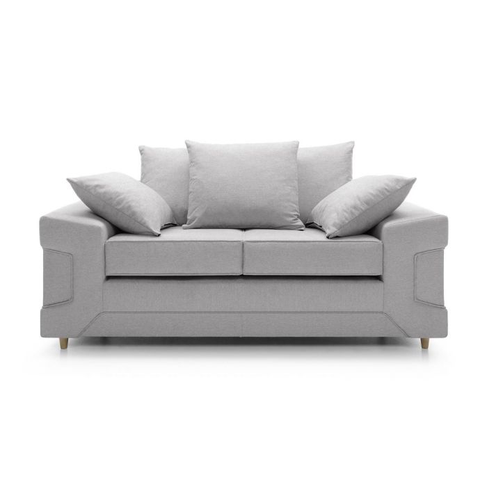 Romeo 2 Seater Sofa - Light Grey Fabric