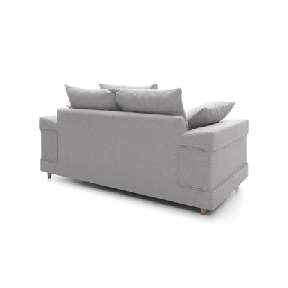 Romeo 2 Seater Sofa - Light Grey Fabric