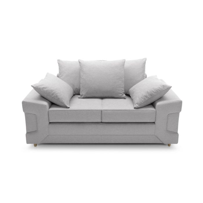 Romeo 2 Seater Sofa - Light Grey Fabric