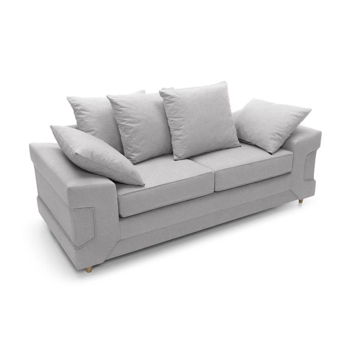 Prime 3 Seater Sofa - Light Grey Fabric