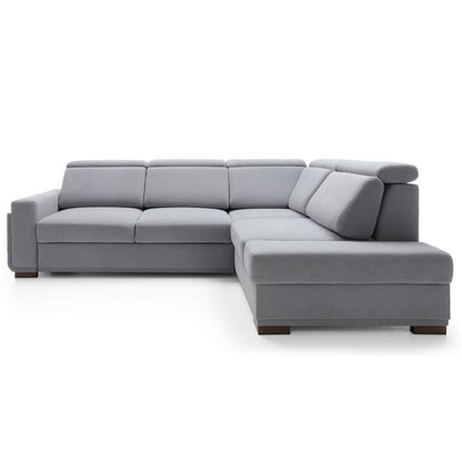 Helston Grey Fabric Corner Sofabed | With Storage | Multi-Functional | Furco