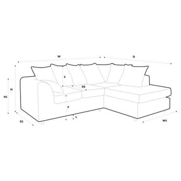 Helston Grey Fabric Corner Sofabed | With Storage | Multi-Functional | Furco