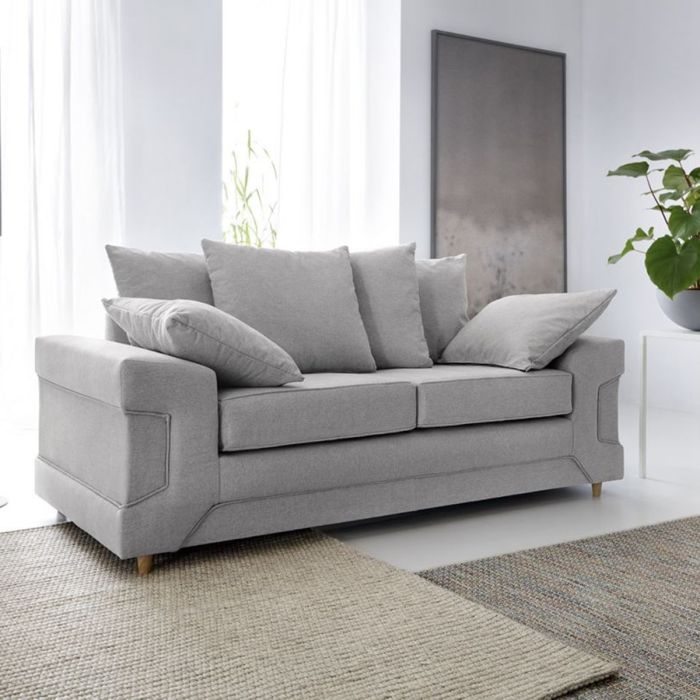 Prime 3 Seater Sofa - Light Grey Fabric