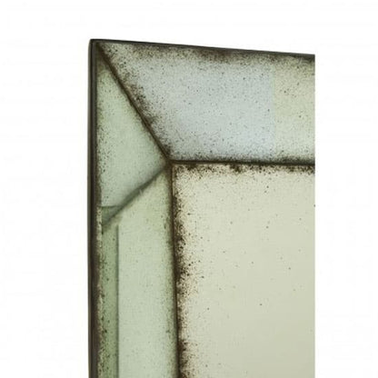 Raze Large Bevelled Edges Wall Mirror In Antique Brass Frame