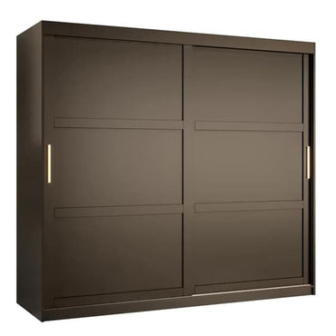 Rieti I Wooden Wardrobe Sliding 2 Doors 200cm In Black