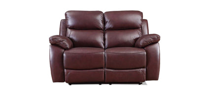 Rivoli Leather Recliner Sofa Set - 3+2+1 Seating, Durable Corrected Grain Leather, Hardwood Frame