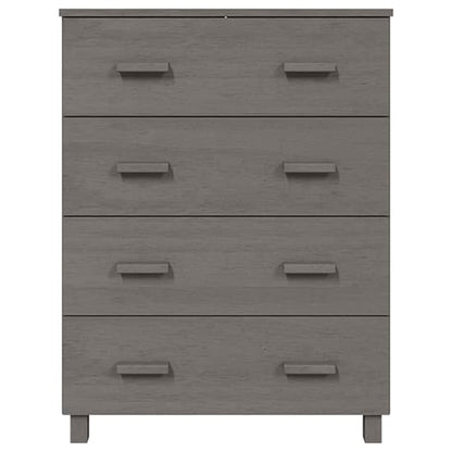 Ronen Pine Wood Chest Of 4 Drawers In Light Grey