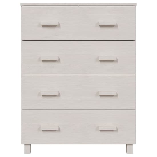 Ronen Pine Wood Chest Of 4 Drawers In White