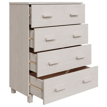 Ronen Pine Wood Chest Of 4 Drawers In White