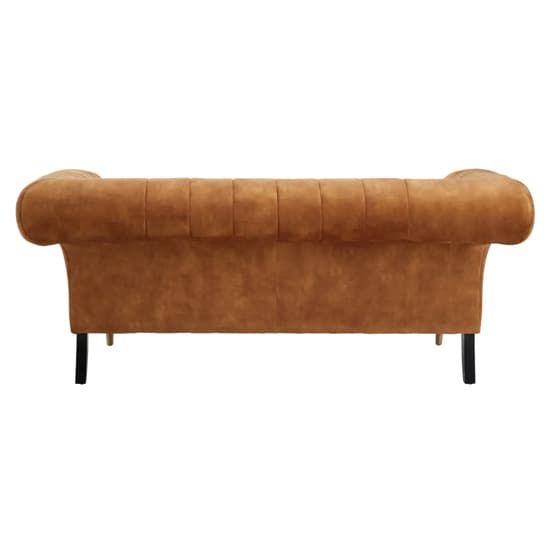 Salta Velvet 2 Seater Sofa In Gold With Pointed Legs