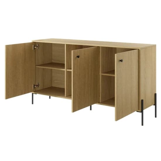 Salta Wooden Sideboard With 3 Doors In Scandi Oak