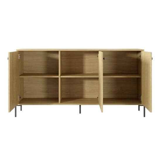 Salta Wooden Sideboard With 3 Doors In Scandi Oak