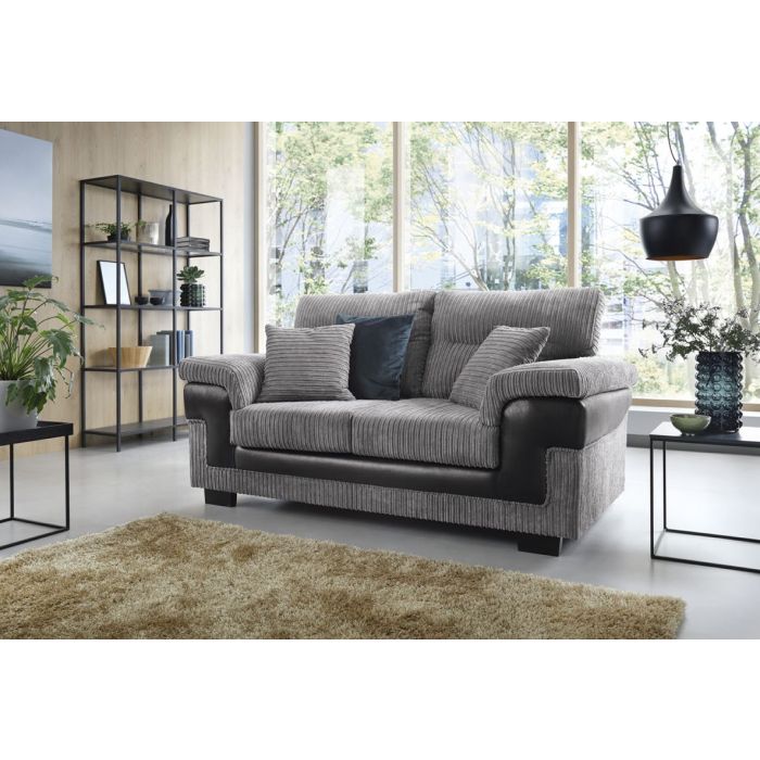 Nathaniel 2 Seater Sofa - Grey Fabric