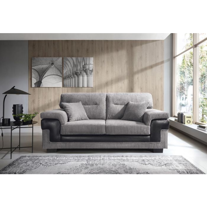 Nathaniel 3 Seater Sofa - Grey Fabric