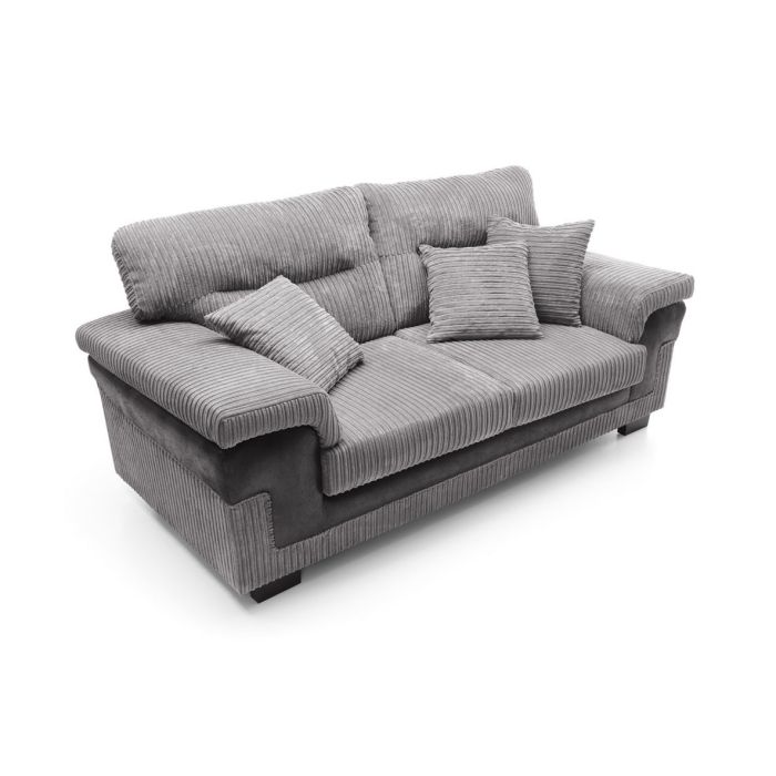 Nathaniel 3 Seater Sofa - Grey Fabric