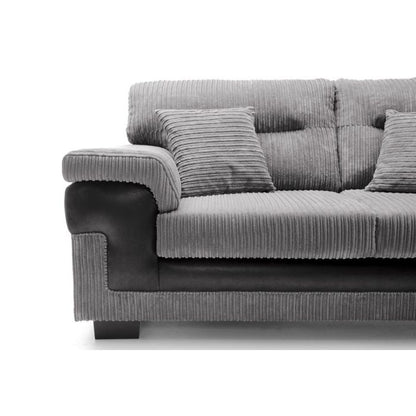 Nathaniel 3 Seater Sofa - Grey Fabric