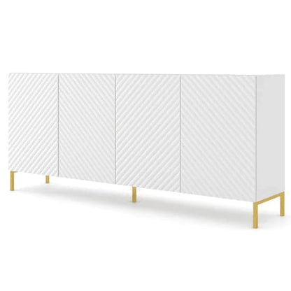 Sanford Wooden Sideboard Large With 4 Doors In White