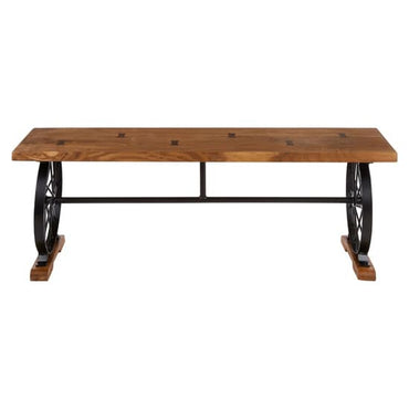 Santorini Rectangular Acacia Wooden Dining Bench In Natural