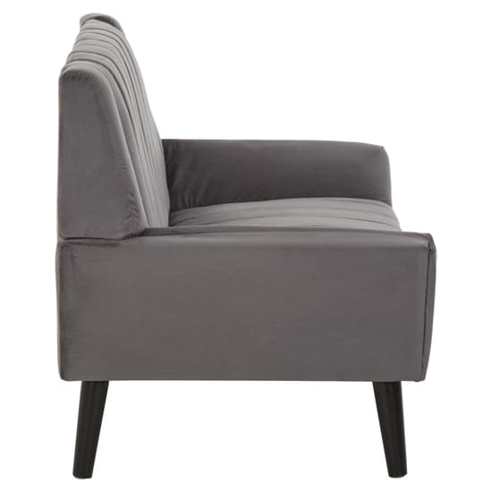 Savinos Upholstered Velvet 2 Seater Sofa In Grey