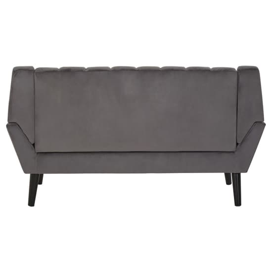 Savinos Upholstered Velvet 2 Seater Sofa In Grey