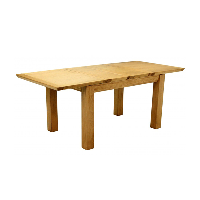 Helston Extending Dining Table Solid American Oak Veneer Natural - Medium