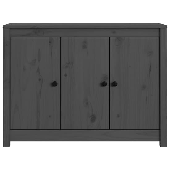 Secia Pinewood Sideboard With 3 Doors In Grey