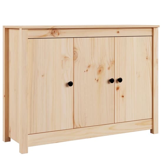 Secia Pinewood Sideboard With 3 Doors In Natural