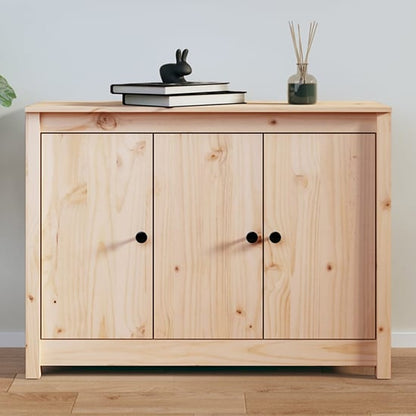 Secia Pinewood Sideboard With 3 Doors In Natural