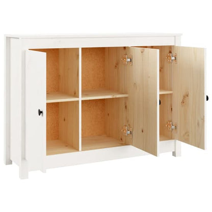 Secia Pinewood Sideboard With 3 Doors In White