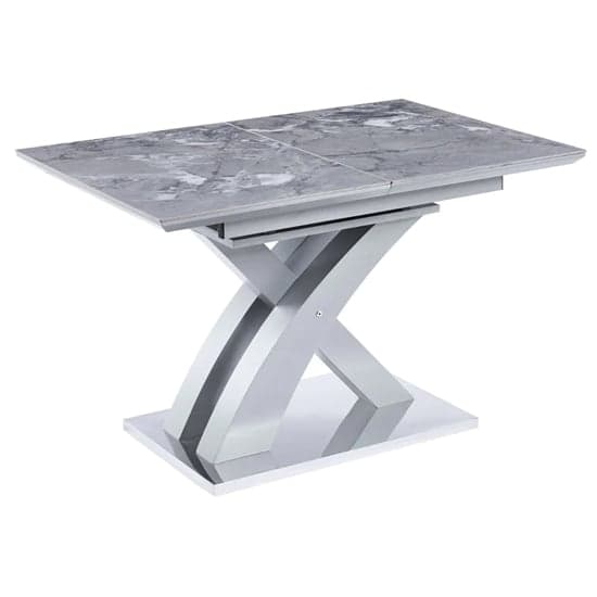 Seville Extending Sintered Stone Dining Table In Grey Effect