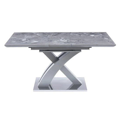 Seville Extending Sintered Stone Dining Table In Grey Effect