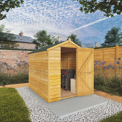 7x5 Windowless Overlap Apex Garden Shed with Single Door - Secure and Sturdy Storage Solution