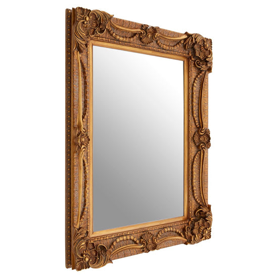 Signet Rectangular Wall Bedroom Mirror In Antique Bronze Frame