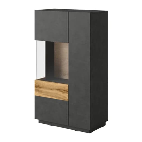 Sioux Display Cabinet Left 2 Doors In Matera And Oak With LED