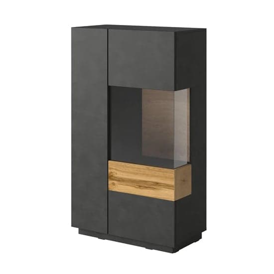 Sioux Display Cabinet Right 2 Doors In Matera And Oak With LED