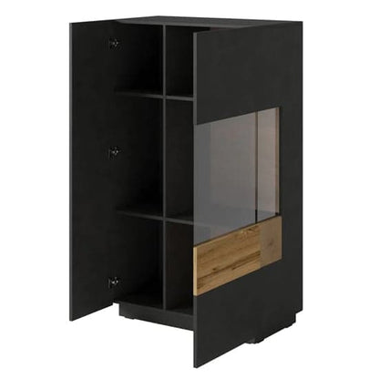 Sioux Display Cabinet Right 2 Doors In Matera And Oak With LED