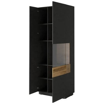 Sioux Display Cabinet Tall Right 2 Doors In Matera And Oak With LED