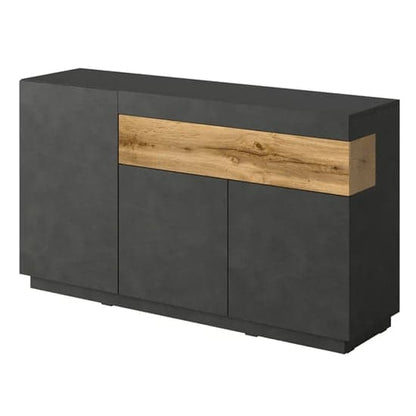 Sioux Wooden Sideboard With 3 Doors 1 Drawer In Matera And Oak