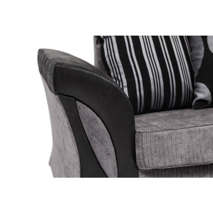 Faro 2 Seater Sofa - Black Fabric