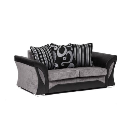 Faro 2 Seater Sofa - Black Fabric