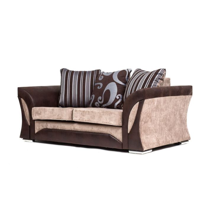 Faro 2 Seater Sofa - Brown Fabric