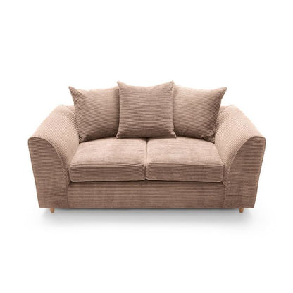 Jasmine Jumbo Cord 2 Seater Sofa - Brown Fabric