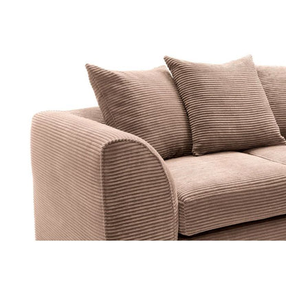 Jasmine Jumbo Cord 2 Seater Sofa - Brown Fabric