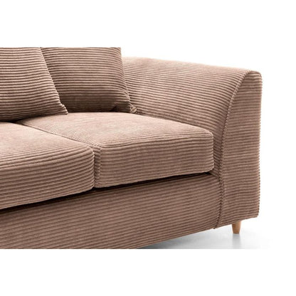 Jasmine Jumbo Cord 2 Seater Sofa - Brown Fabric