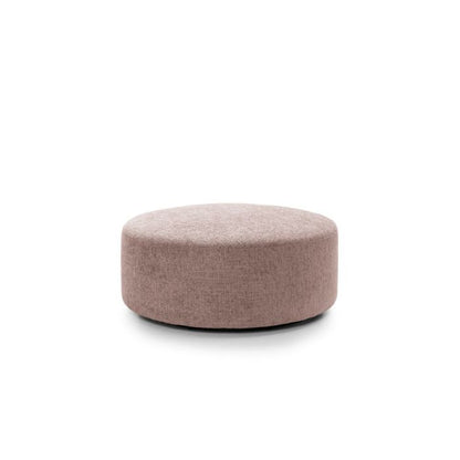 FURCO 360° Swivel Pouffe - Woodrose Chenille Footstool for Living Room Comfort