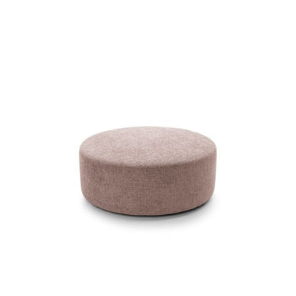 FURCO 360° Swivel Pouffe - Woodrose Chenille Footstool for Living Room Comfort