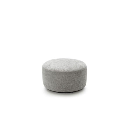 FURCO 360° Ash Grey Chenille Swivel Pouffe - Comfortable Footstool for Living Room