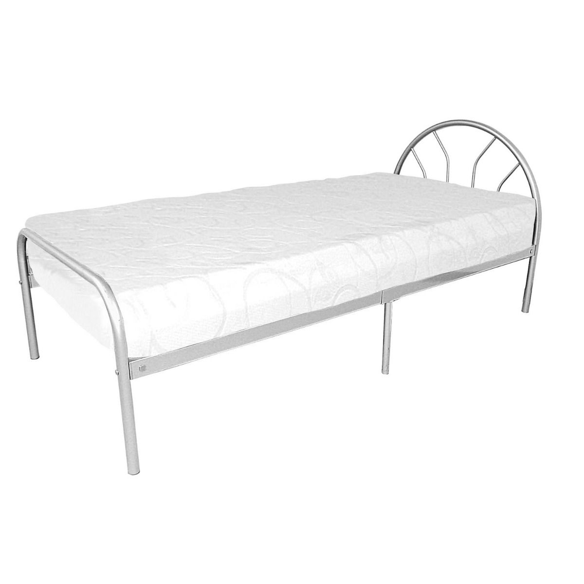 Blaze Braxton Single Size Metal Bed Frame - Silver